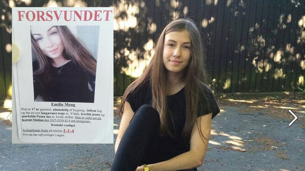 Kuvakaappaukset Emilie Mengin etsintäsivustolta Facebookista.