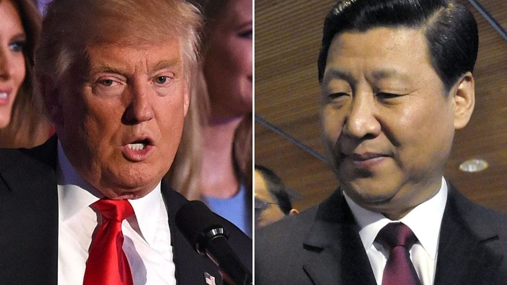Yhdysvaltain ja Kiinan presidentit Donald Trump ja Xi Jinping.