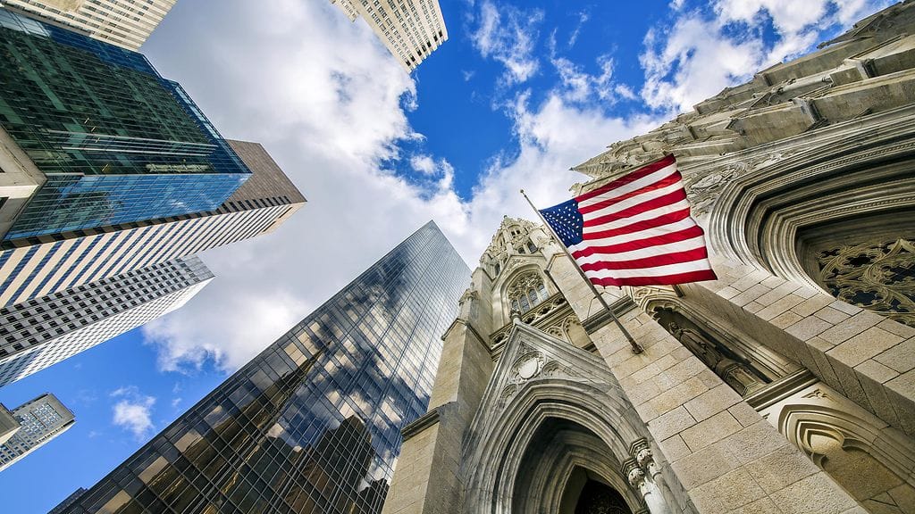 Pilvenpiirtäjiä Manhattanilla.