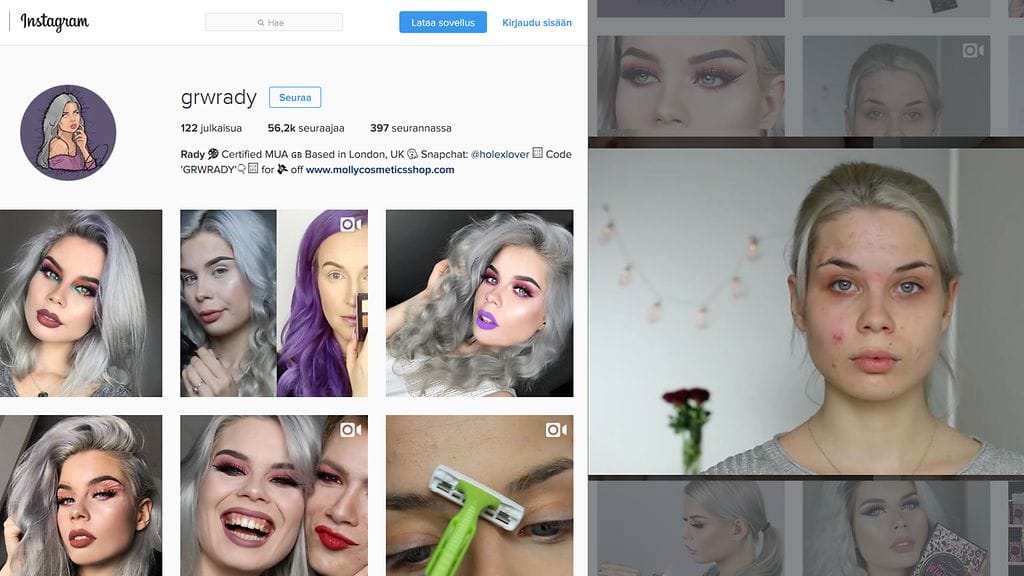 Kuvakaappaus Instagramista