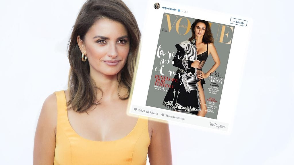 Penelope Cruz ja Voguen kansikuva Instagramista.