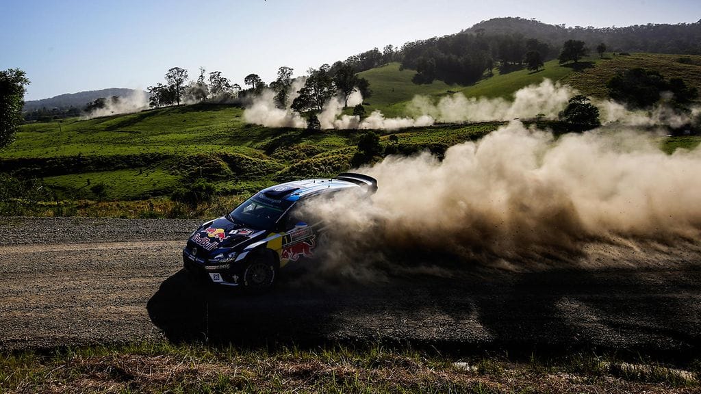 Sebastien Ogier vauhdissa Australian soralla.