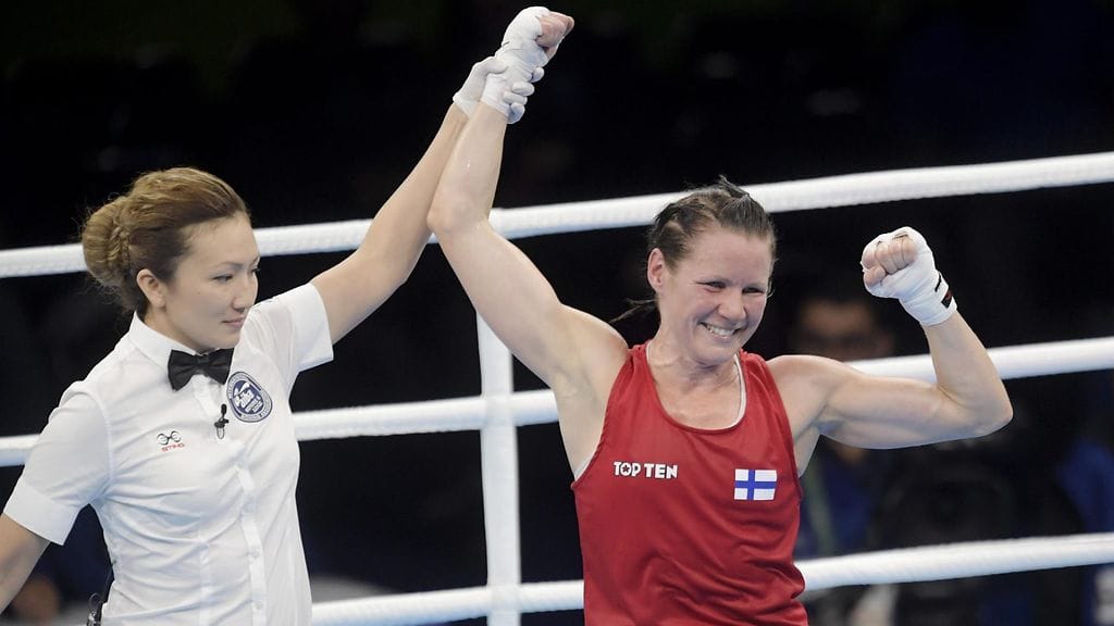 Mira Potkonen on saanut tuulettaa tänä vuonna. Kuva Rion olympialaisista.