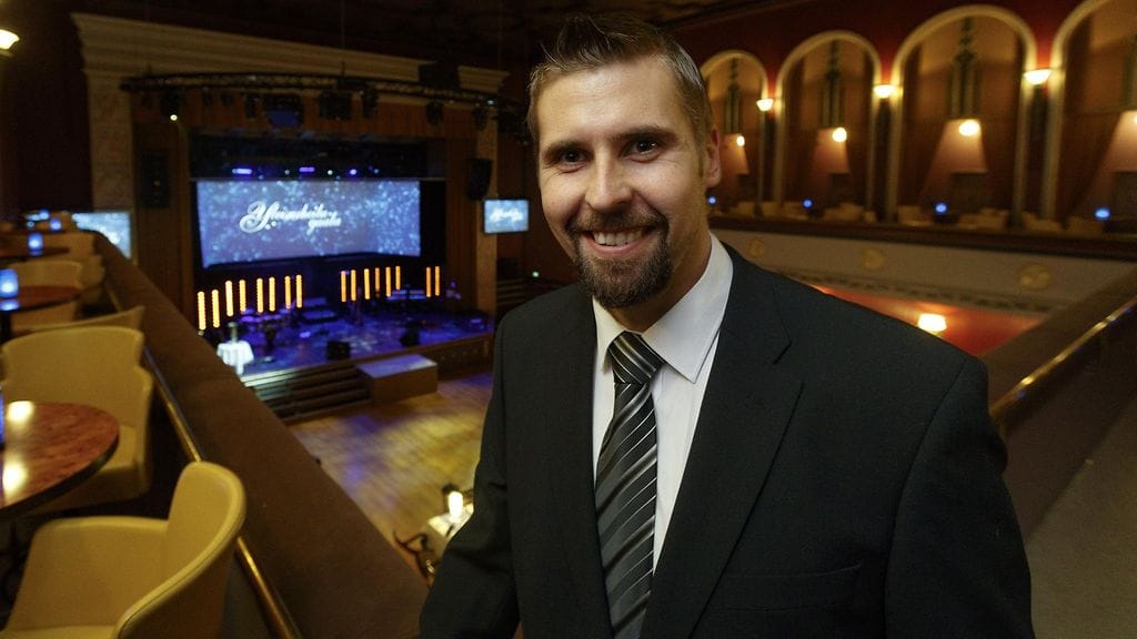 Antti Ruuskanen Yleisurheilugaalassa Tampereella lauantaina.