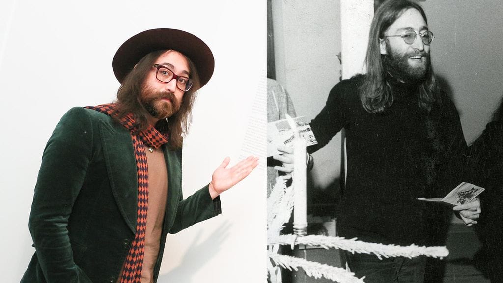 Sean Lennon ja isänsä John Lennon.