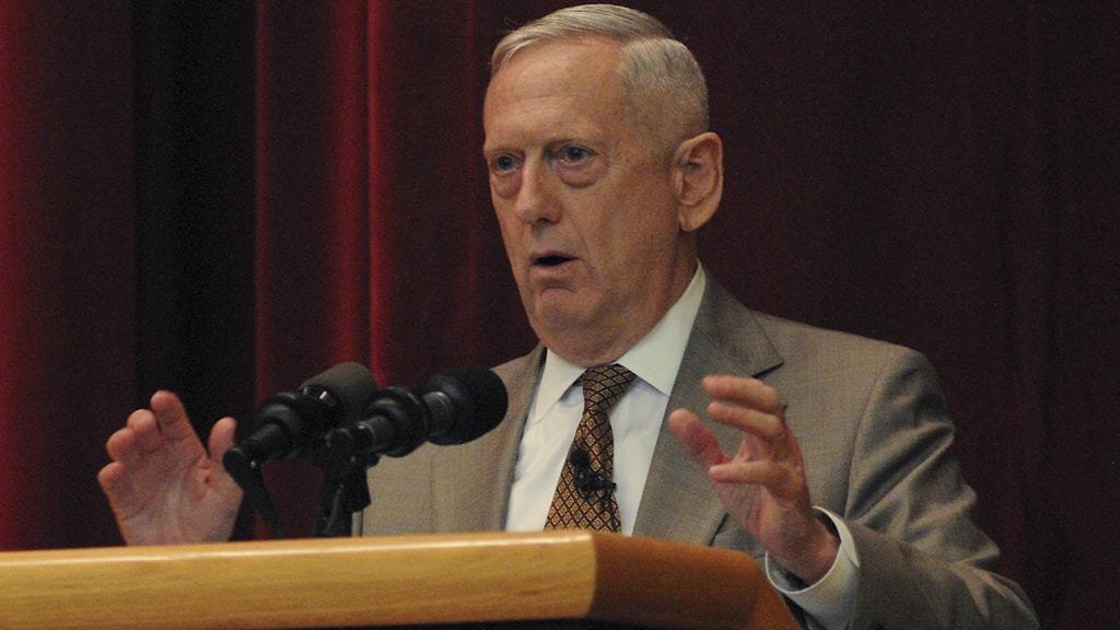 Eläkkeellä oleva kenraali James N. Mattis tunnetaan kovista lausunnoistaan.