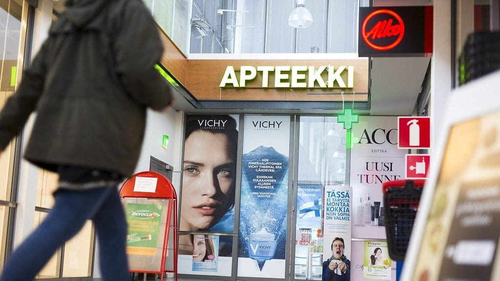 Renkomäen apteekki Lahdessa. Fimea on perunut apteekkarin apteekkiluvan.