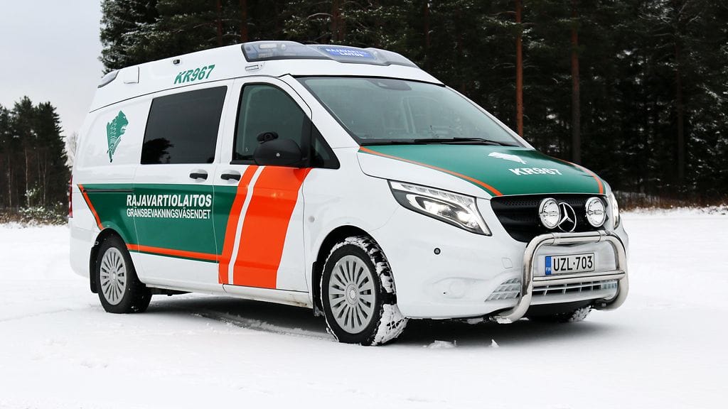 Mercedes-Benz Vito on Rajavartiolaitoksen uusin ja nykyaikaisin partioauto.