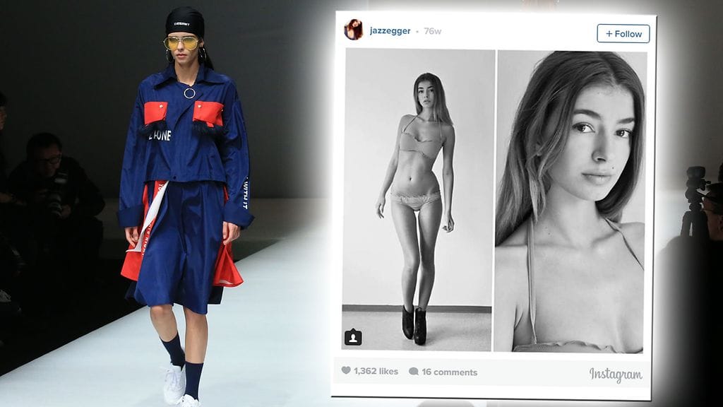 Mustavalkoinen kuva kaapattu Jazz Eggerin Instagramista. Taustalla näkyvä malli ei liity tapaukseen.