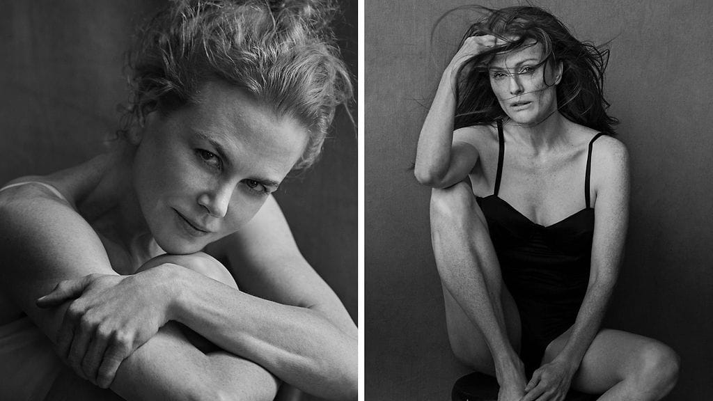 Nicole Kidman ja Julianne Moore kalenterikuvissa.