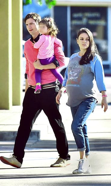 Mila ja Ashton ennen synnytystä