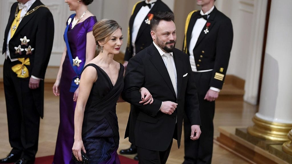 Riku ja Saija Rantala Linnan juhlissa 6.12.2016.