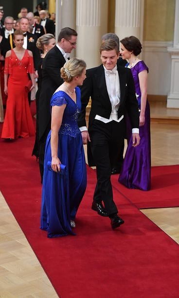 Lotta Lepistö ja Joonas Linnan juhlissa 2016