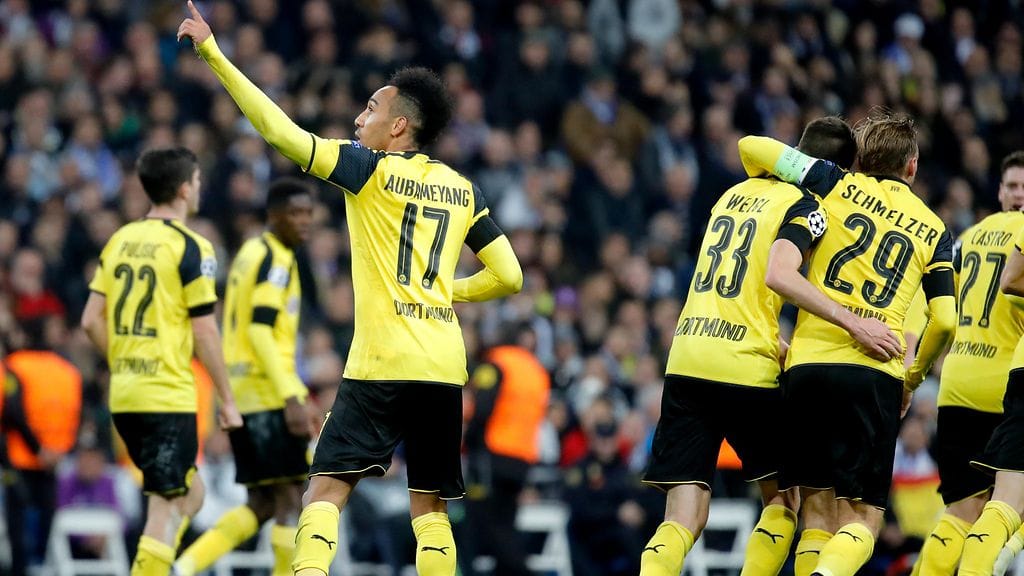 Pierre-Emerick Aubameyang teki joukkueensa avausmaalin vierasottelussa Real Madridia vastaan.