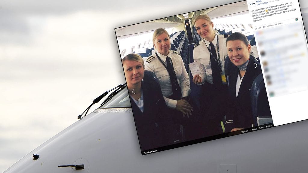 Kuva "lentonaisistosta" on herättänyt ihastusta.