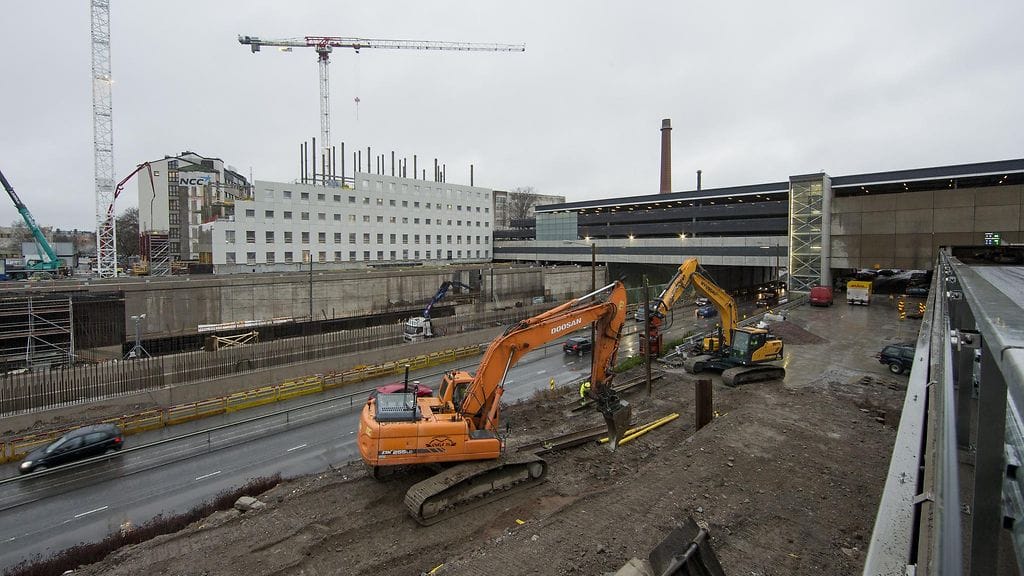 Turun yliopistollisen sairaalan Tyksin T3-uudisrakennustyömaa, missä on havaittu ongelmia betonirakenteissa.