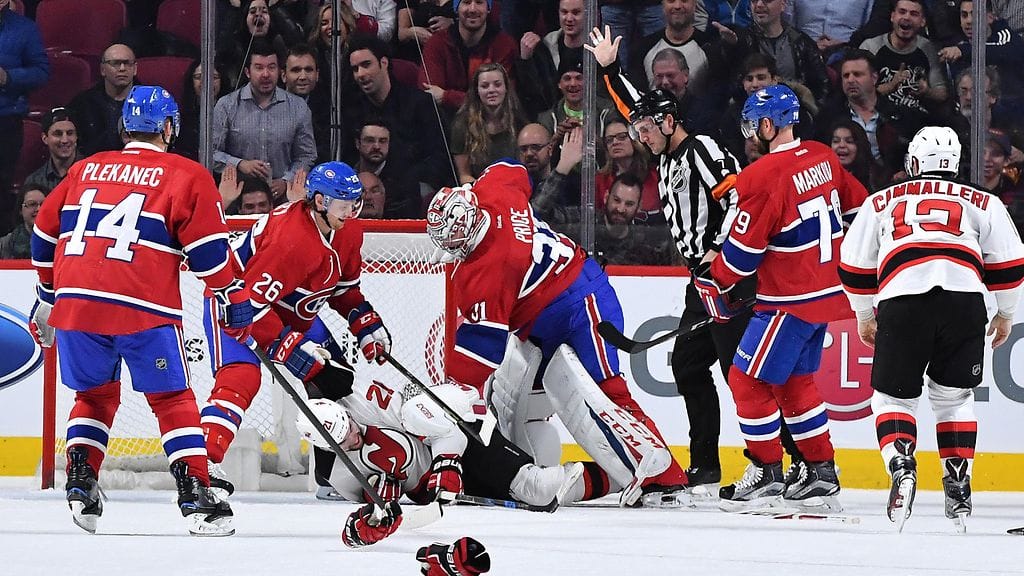 Carey Price suivaantui Kyle Palmierin törmäyksestä pahemman kerran.