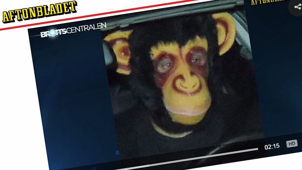 Simpanssinaamarilla varustatunut kaahari on jäänyt toistuvasti kiinni ylinopeudesta. Kuvalähde: Aftonbladet.