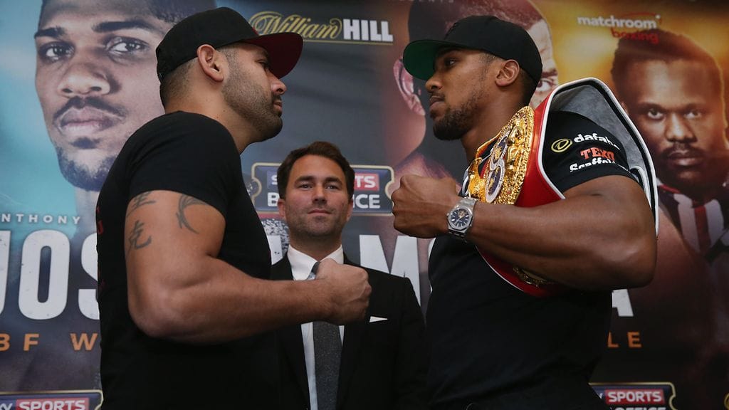 Eric Molina ja Anthony Joshua iskevät yhteen lauantaina.