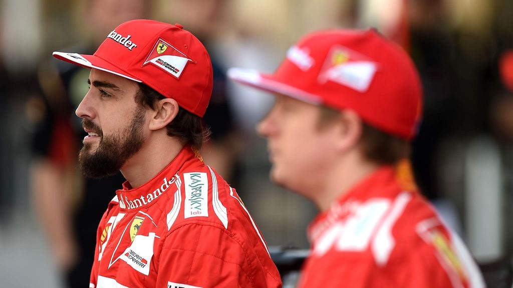 Fernando Alonso ja Kimi Räikkönen ajoivat tallikavereina kauden 2014.