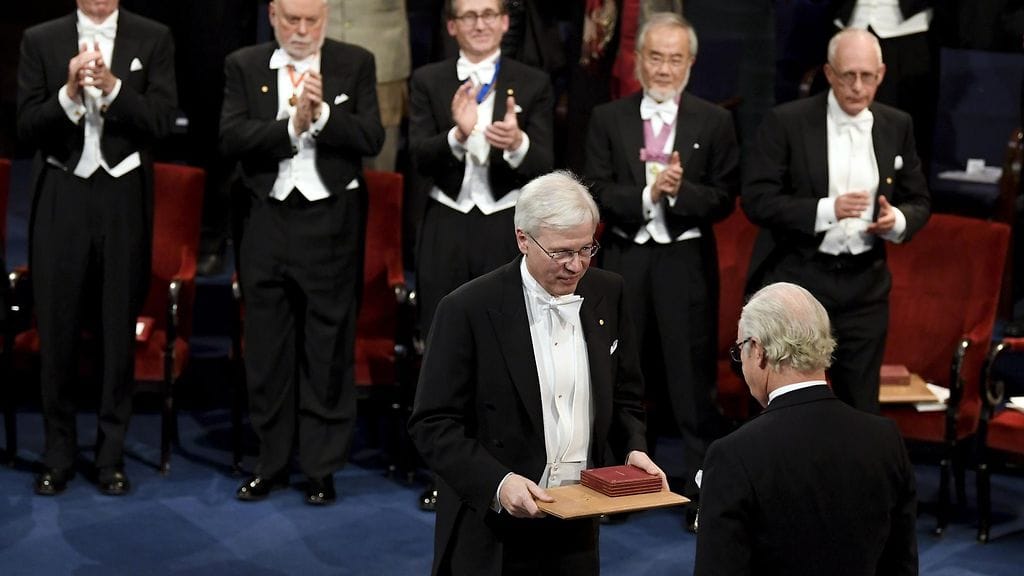 Palkinnon luovutti Ruotsin kungingas Kaarle Kustaa.