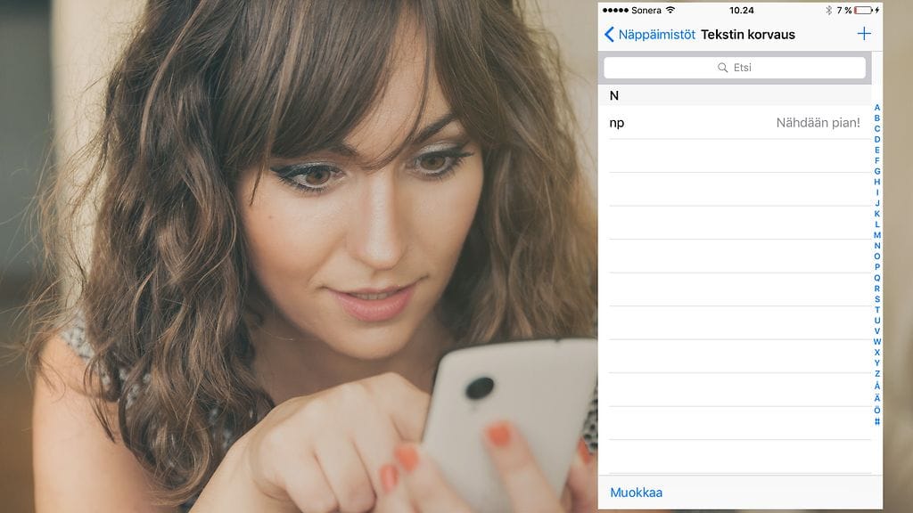 Tiesitkö, että voit asettaa puhelimeesi eniten käytetyille lausahduksilla omat pikavalintansa?