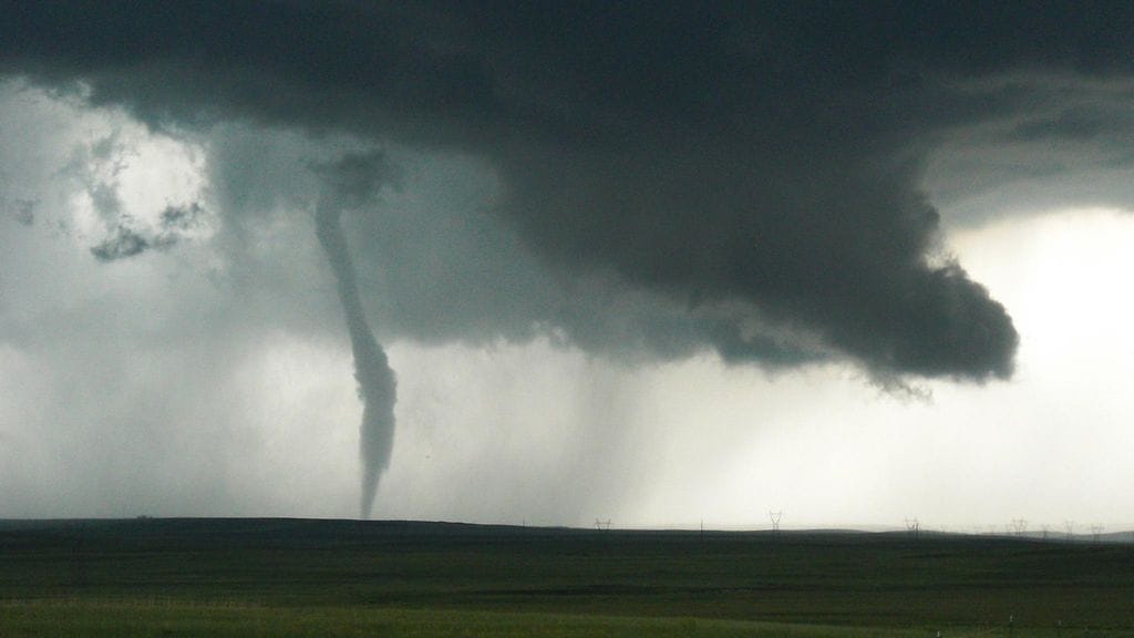 Pohjois-Saksan myrskyissä on nähty tornado. Kuvituskuva.