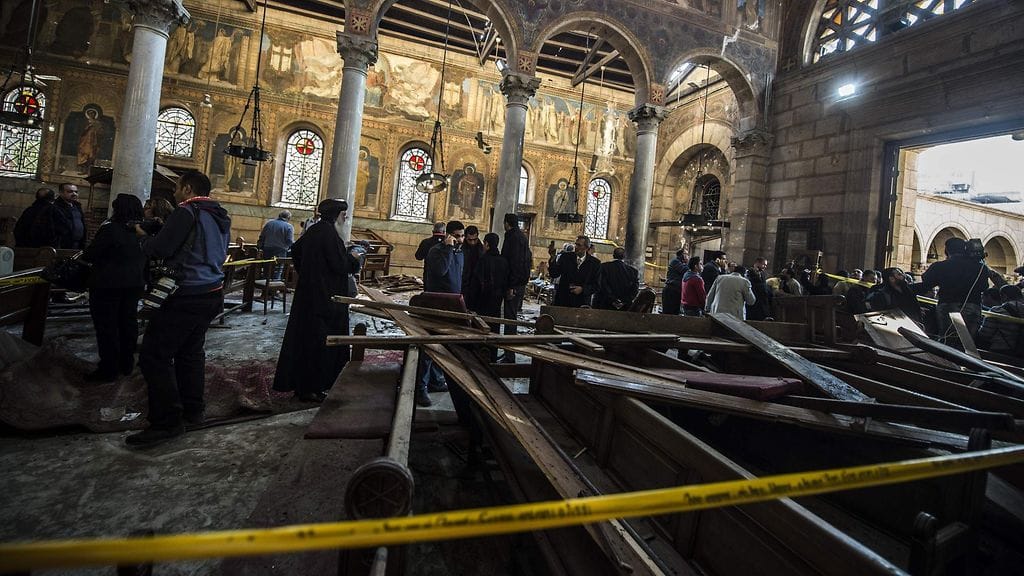 Koptikristittyjen kirkkoon iskettiin sunnuntaina.