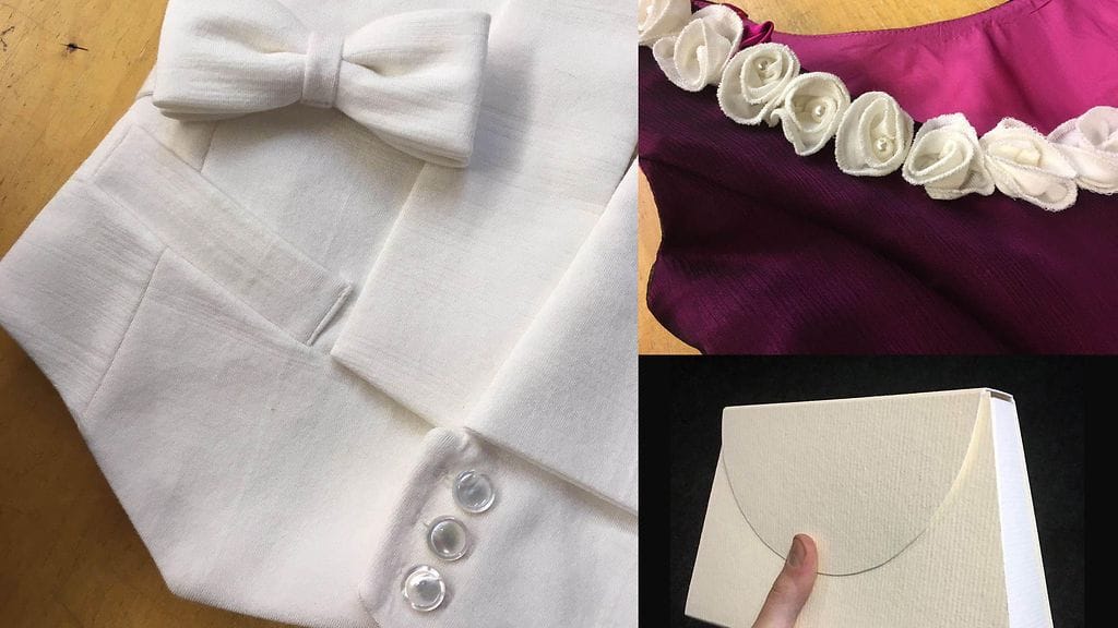 Spinnovan puukuitulangasta valmistetut asusteet olivat itsenäisyyspäivän juhlien kalleimmat asut. Kuva: Spinnova