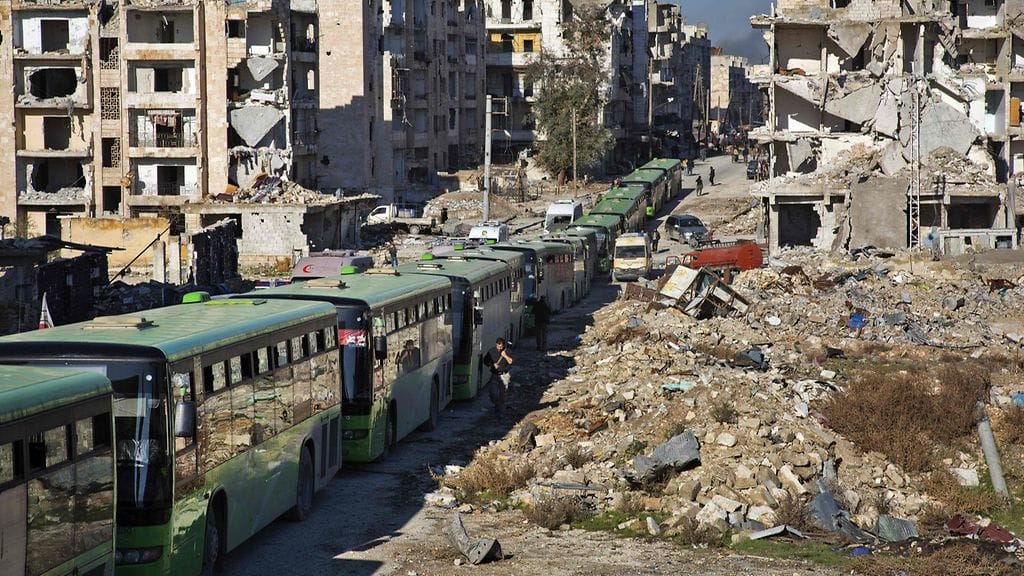 aleppo evakuointi syyria sota siviilit