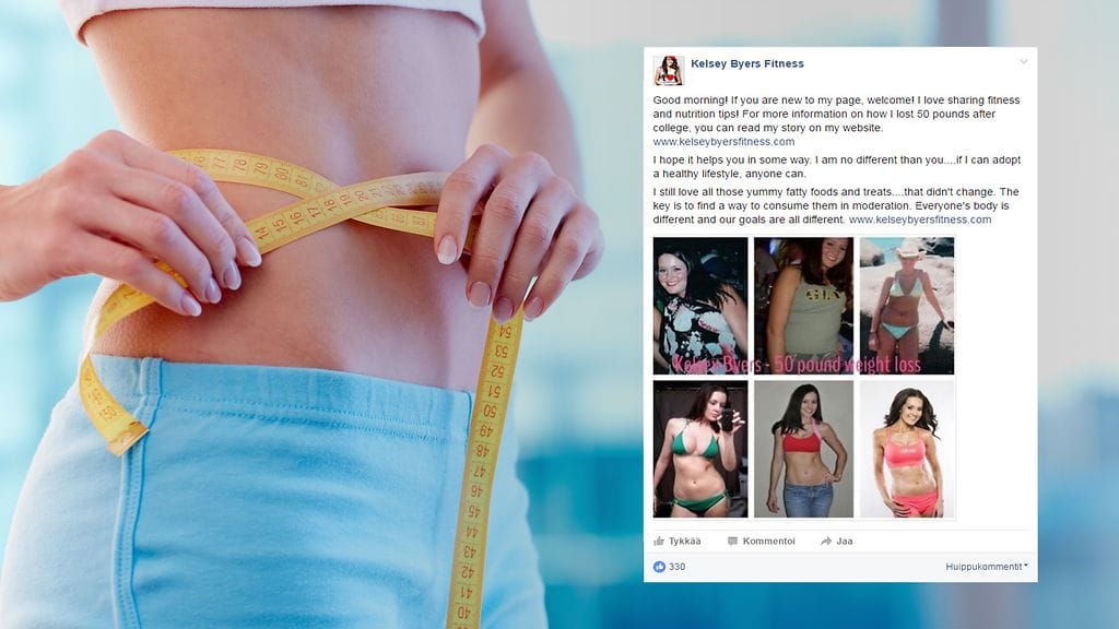 Hurjan muodonmuutoksen kokenut nainen puhuu nykyisin terveellisen ruokavalion puolesta.