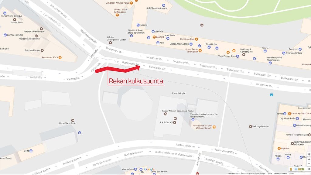 Berliini joulumarkkinat rekkasurma kartta