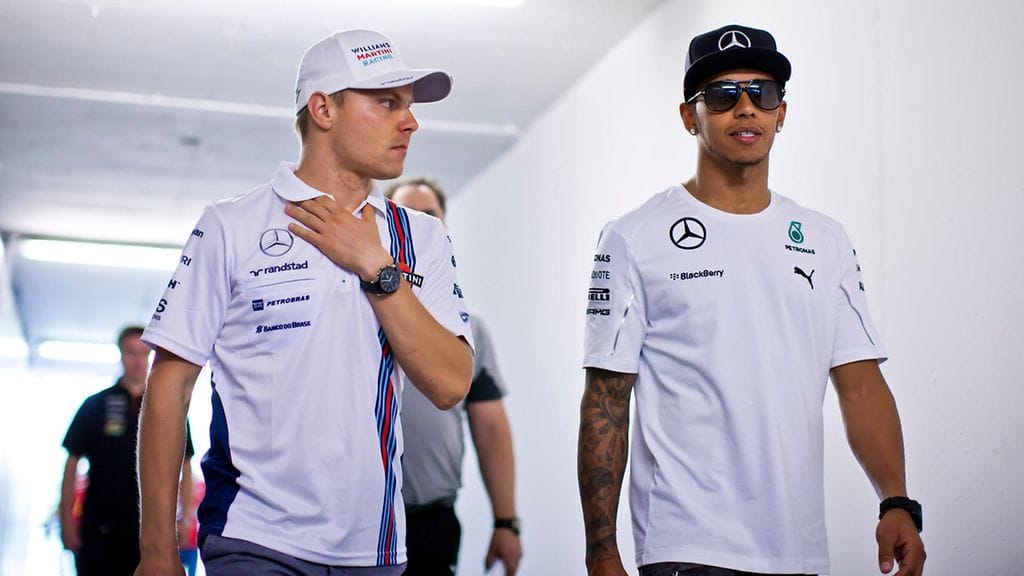 Valtteri Bottas ja Lewis Hamilton – tulevat tallikaverit?