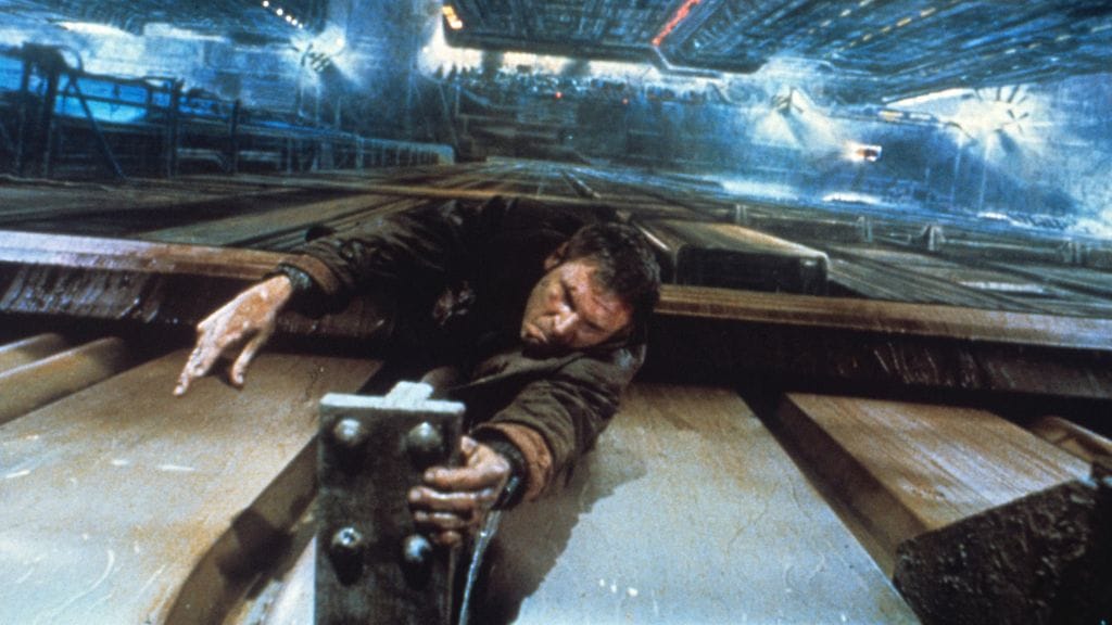 Harrison Ford vuonna 1982 valmistuneessa ensimmäisessä Blade Runner -elokuvassa.