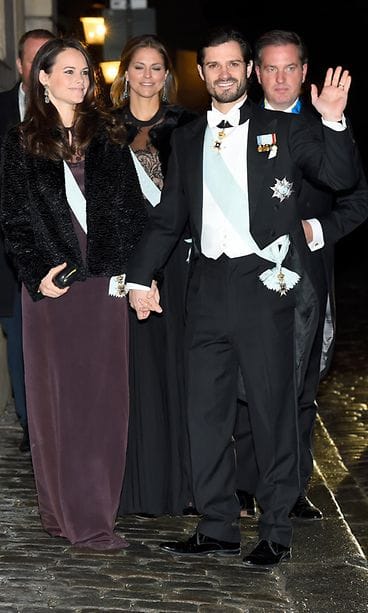 Ruotsin Akatemian gaala 21.12.2016 Sofia ja Carl Philip