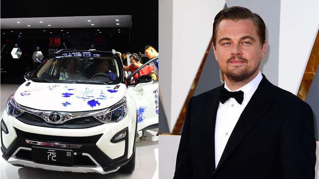 Näyttelijä Leonardo DiCaprio nähdään ensi vuonna sähköautojen lähettiläänä.