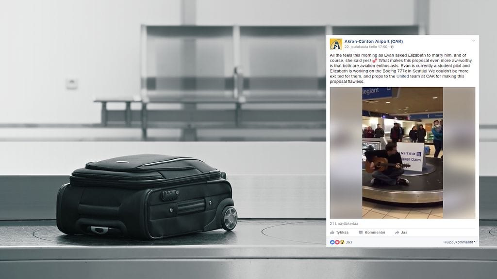 Viime torstaina matkalaukkuhihnalla koettiin odottamaton yllätys.