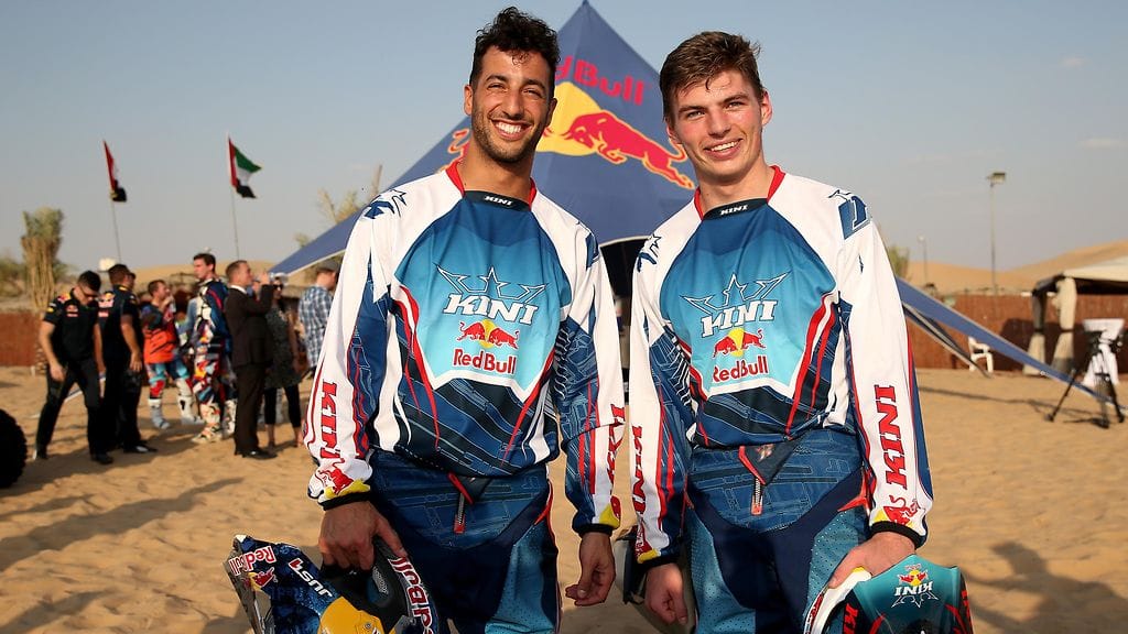 Daniel Ricciardo ja Max Verstappen tulevat hyvin toimeen myös radan ulkopuolella.