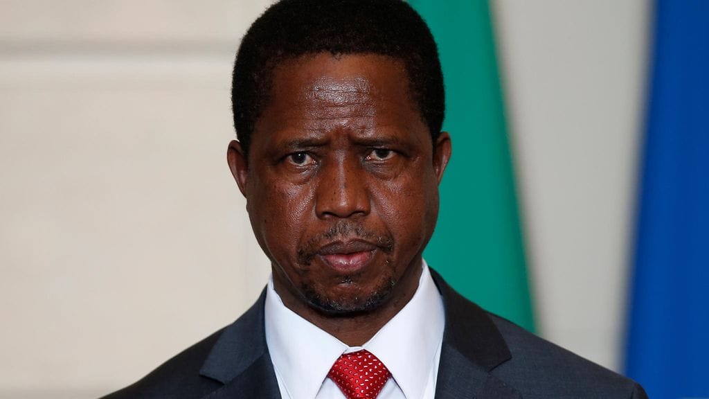 Sambian tasavallan presidentti Edgar Lungu Ranskassa helmikuussa 2016.
