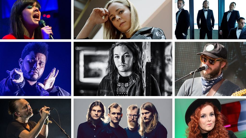 Vuoden parhaiden biisien listalta löytyvät muun muassa Bat For Lashes, The Weeknd, Radiohead, Vesala, Lassi Valtonen, Pimeys, Kent, Bon Iver ja Ellinoora.