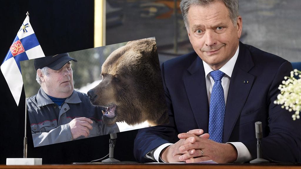 Tasavallan presiedentti Sauli Niinistö nosti uudenvuodenpuheessaan esille Juuso-karhun kanssa kaveraavan Sulo Karjalaisen.