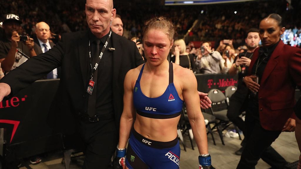 Ronda Rousey oli perjantain ottelussa täysin ottavana osapuolena.