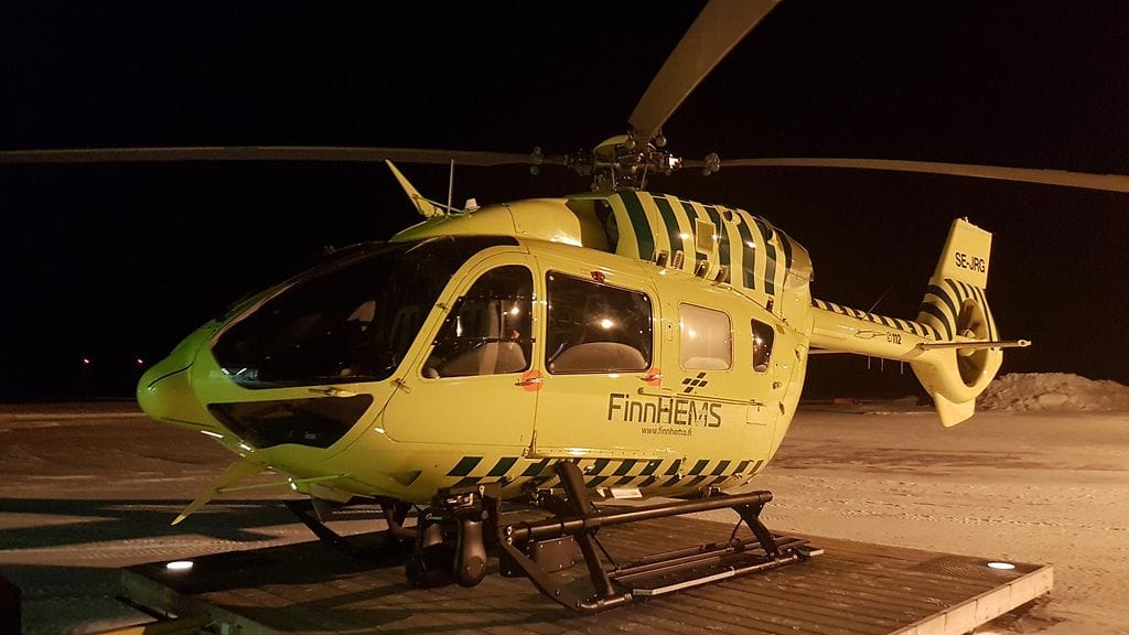 Finnhems 51 -helikopteria häirittiin laservalolla Rovaniemellä sunnuntaiyönä 1. tammikuuta 2017.