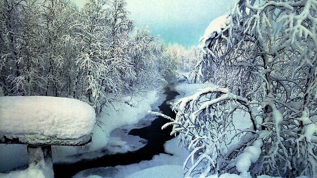 Tältä näytti Kittilän Pokan kylässä tammikuussa 1999, kolme päivää ennen 51,5 asteen hirmupakkasia.
