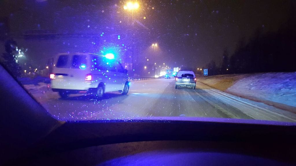 Lukijan kuva onnettomuuspaikalta.