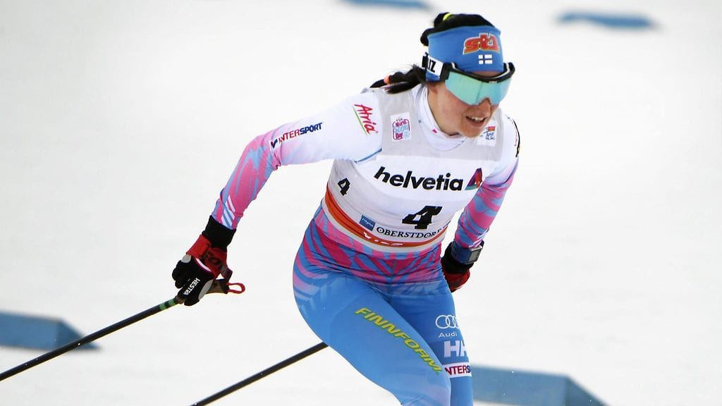 Krista Pärmäkoski on voittokisassa mukana.