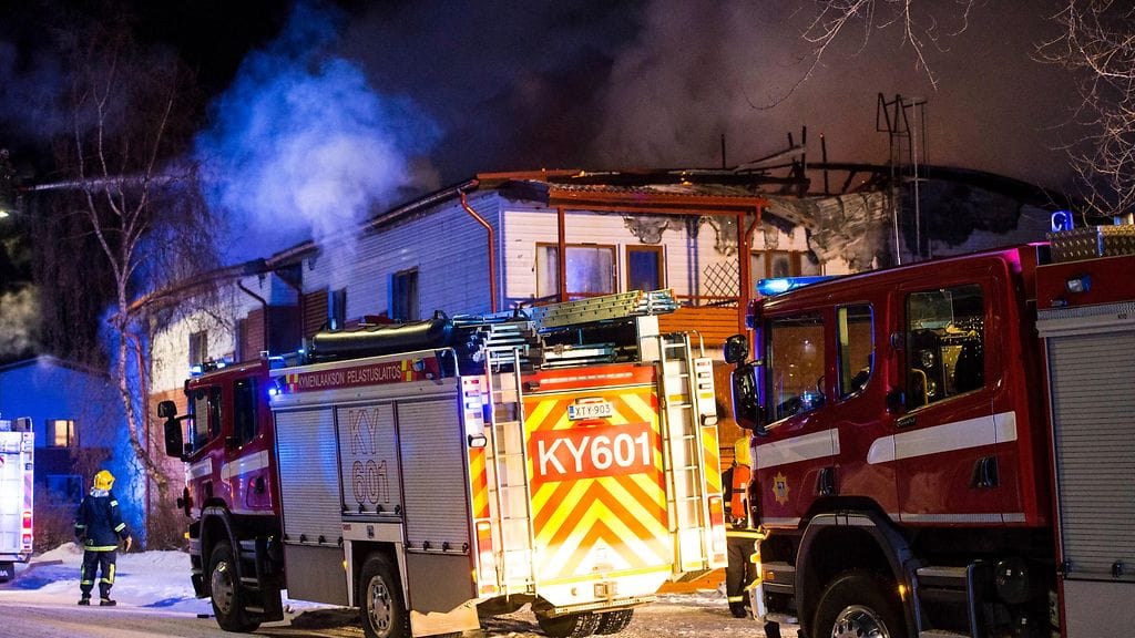 Tulipalo luhtitalossa Kouvolassa loppiaisena 2017.