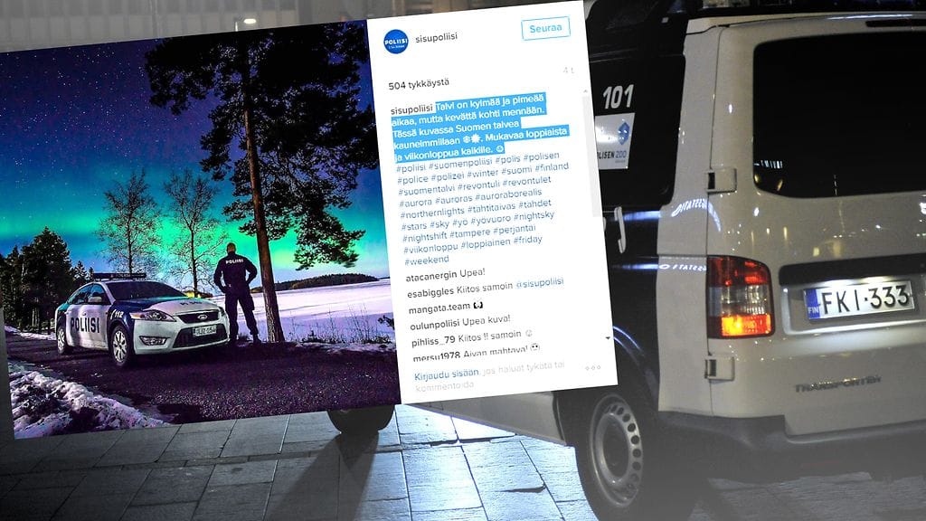 Sisä-Suomen poliisilaitos ei paljasta Instagram-kuvansa yhteydessä missä otos on taltioitu.