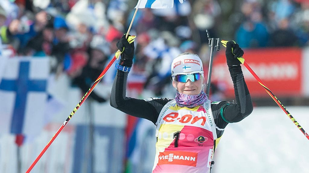Kaisa Mäkäräinen Kontiolahdella 2014.