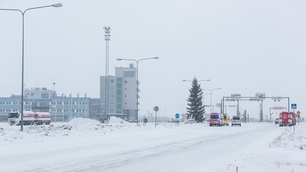 Haminassa palohälytys perjantaina tuhoutuneen tuulivoimalan lähellä.